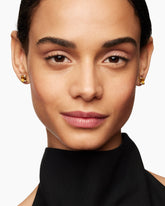 Chatelaine® Stud Earrings in 18K Yellow Gold with Citrine and Diamonds, 8mm